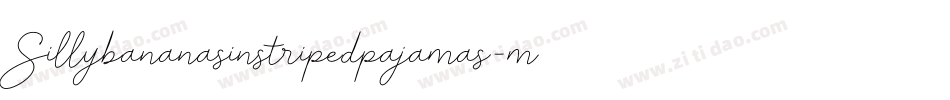 Sillybananasinstripedpajamas-mpga字体转换