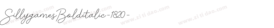 SillygamesBolditalic-1820字体转换
