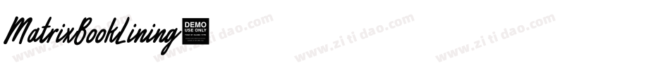 MatrixBookLining字体转换
