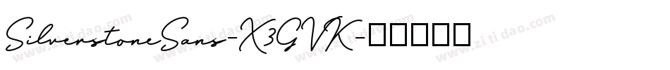 SilverstoneSans-X3GVK字体转换