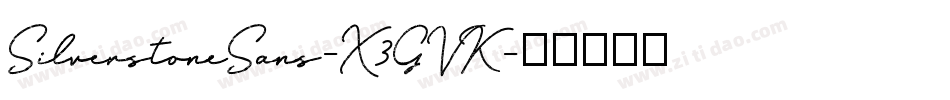 SilverstoneSans-X3GVK字体转换