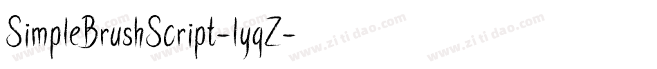 SimpleBrushScript-lyqZ字体转换