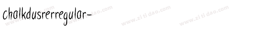 chalkdusrerregular字体转换
