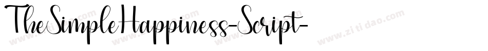 TheSimpleHappiness-Script字体转换