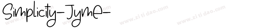 Simplicity-JymE字体转换