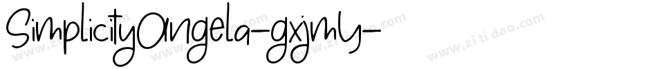 SimplicityAngela-gxjmY字体转换