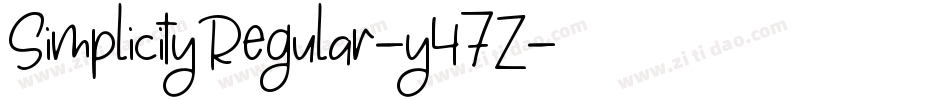 SimplicityRegular-y47Z字体转换
