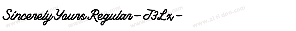 SincerelyYoursRegular-J3Lx字体转换