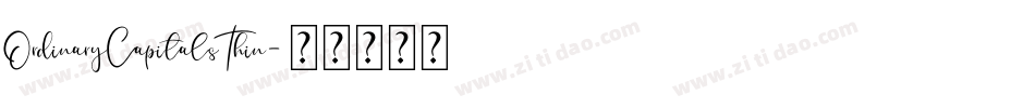 OrdinaryCapitalsThin字体转换