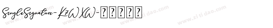SingleSignature-K7WXW字体转换