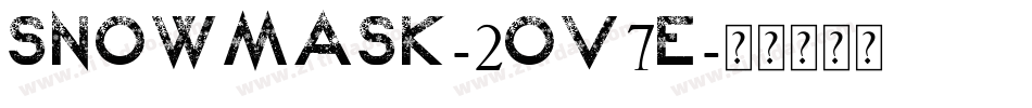 SnowMask-2Ov7e字体转换