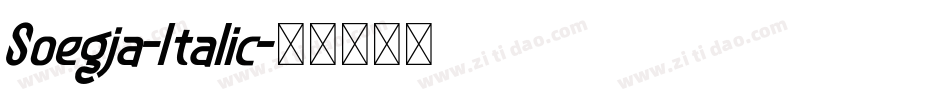 Soegja-Italic字体转换
