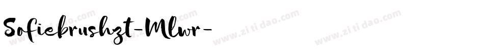 Sofiebrushzt-Mlwr字体转换