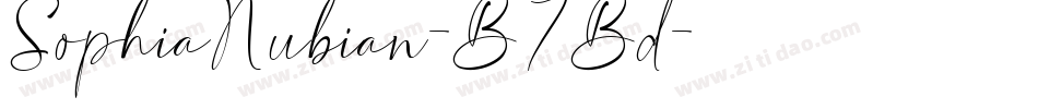 SophiaNubian-B7Bd字体转换