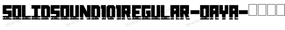 SolidSound101Regular-oAYa字体转换