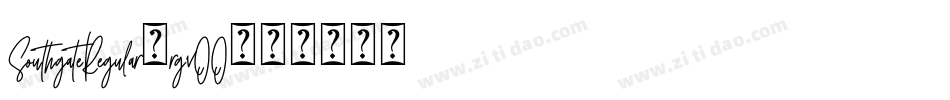 SouthgateRegular-rgvOO字体转换