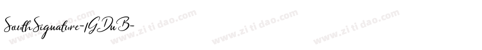 SouthSignature-1GDnB字体转换