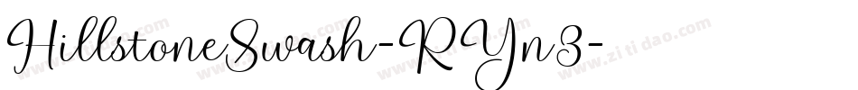 HillstoneSwash-RYn3字体转换