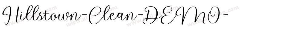 Hillstown-Clean-DEMO字体转换