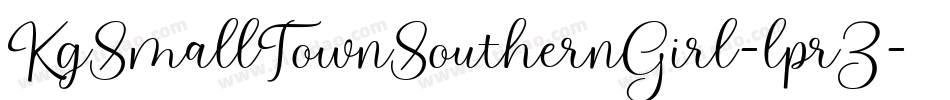 KgSmallTownSouthernGirl-lprZ字体转换