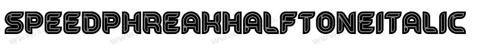 SpeedPhreakHalftoneItalic-8MOR0字体转换