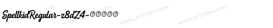 SpellkidRegular-z8dZ4字体转换