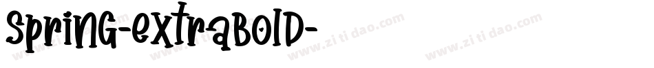 Spring-Extrabold字体转换