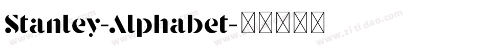Stanley-Alphabet字体转换