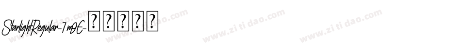 StarlightRegular-7m9E字体转换