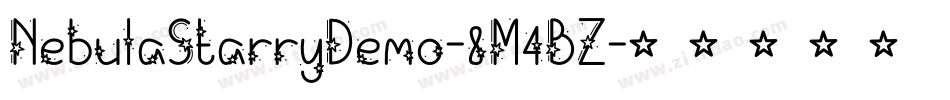 NebulaStarryDemo-8M4BZ字体转换