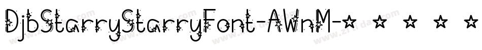 DjbStarryStarryFont-AWnM字体转换