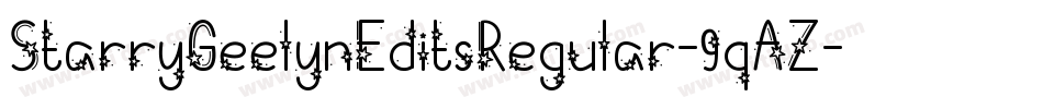 StarryGeelynEditsRegular-9qAZ字体转换