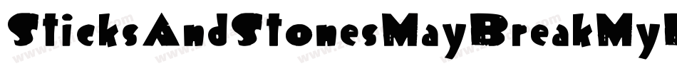 SticksAndStonesMayBreakMyBones-r0DK字体转换