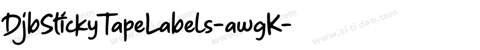DjbStickyTapeLabels-awgK字体转换
