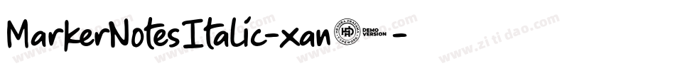 MarkerNotesItalic-xan8字体转换