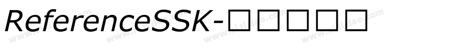 ReferenceSSK字体转换