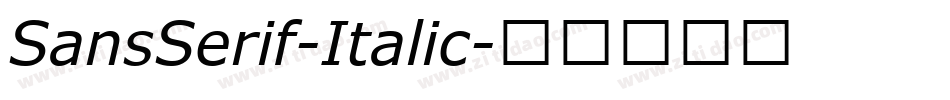 SansSerif-Italic字体转换