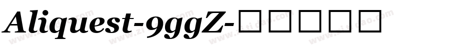 Aliquest-9ggZ字体转换