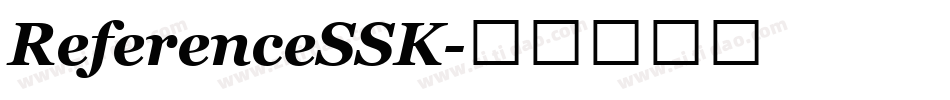 ReferenceSSK字体转换