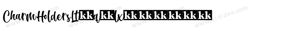 CharmHoldersLt-q2lx字体转换