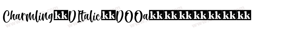 Charmling3DItalic-DOOa9字体转换