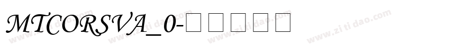 MTCORSVA_0字体转换