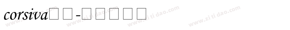 corsiva字体字体转换