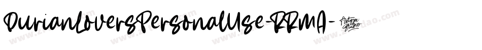 DurianLoversPersonalUse-RRmA字体转换