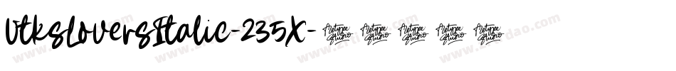 VtksLoversItalic-235X字体转换