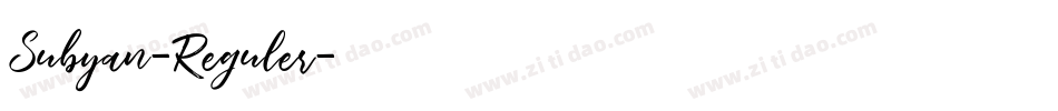 Subyan-Reguler字体转换