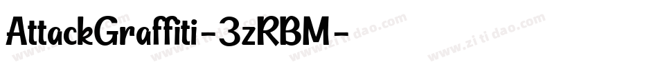 AttackGraffiti-3zRBM字体转换