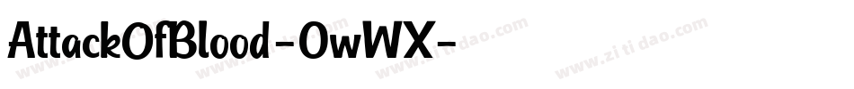 AttackOfBlood-0wWX字体转换