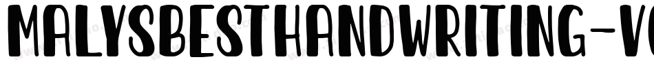 MalySBestHandwriting-Vo4w字体转换