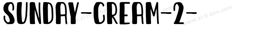 Sunday-Cream-2字体转换